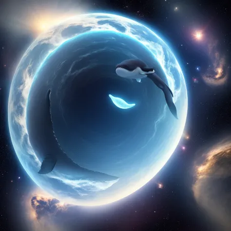 A whale in the vastness of space