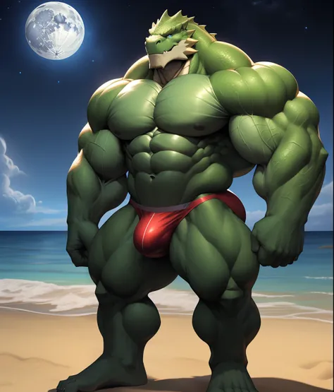 PRO competitive bodybuilder, nj5furry, (Múrloc, massive, huge, muscular), Múrloc, ((extremely realistic shadows, masterpiece, extremely detailed, photorealistic)), kemono, looking at the viewer, ((FRONT)), Múrloc, ((detailed face)) red nose, blue eyes, ((d...