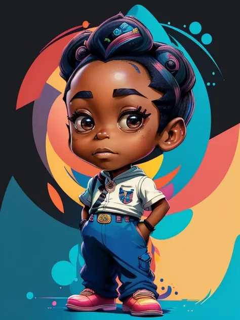 ) ((((novo personagem) ((Mikey)) - Criador: Walt Disney2023) ), ,, ( Walt Disney acolchoamento ,multidimensional geometric wall PORTRAIT, arte, Chibi, pele negra, 
Yang08k, lindo, Colouring,Rose
Primary works, qualidade superior, melhor qualidade, Arte Ofi...