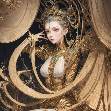 ((:1.1)), (tmasterpiece, top-quality, Best quality at best, offcial art, Beautiful and beautiful:1.2), (1个Giant Breast Girl:1.3), extremely detaile,Colorful,The most detailed ((ultra - detailed)), (Highly detailed CG illustration), ((Extremely Delicately B...