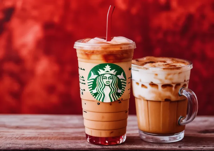 Starbucks Strawberry Cream Frown Frown Frown Frown Frown Frown Frown Frown Frounce Floun Floun Frounce, Starbucks, drinking a strawberry iced latte, medium close-up shot, a wide full shot, ❤🔥🍄🌪, F / 2 0, medium close-up shot, absolutely outstanding image, ...