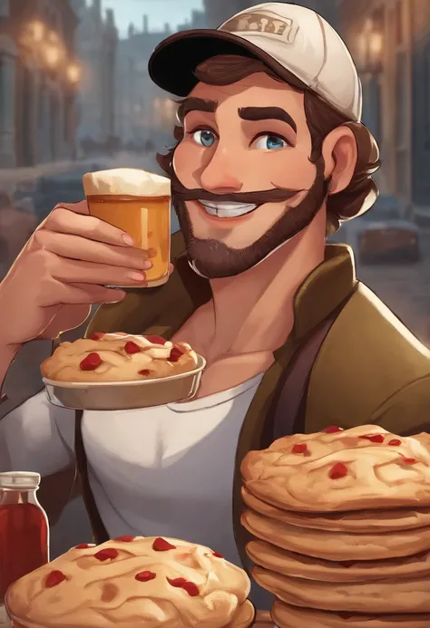 A charming selfie of the character smiling and holding a freshly baked pie, with a hidden bottle of poison tucked away in the background.,original,He looks like your average everyday guy. He never wants to stand out in a crowd. He wants to look like everyo...