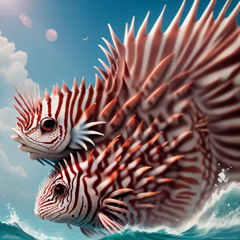 A Lionfish person hybrid warrior