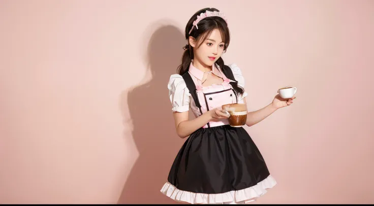 Maids　Coffee　Background with　pink there