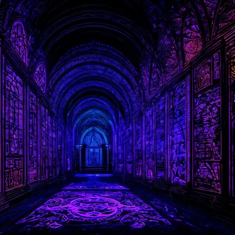 masterpiece, A code that emerges under the black light, art work, dark room