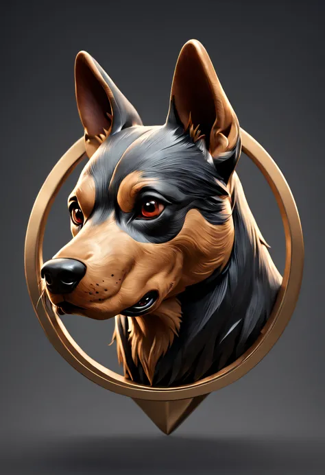 (a 3D dog logo,bold,masculine:1.1,hdr,highres,masterpiece:1.2,ultra-detailed,sharp focus),(vivid colors,physically-based rendering),(studio lighting).