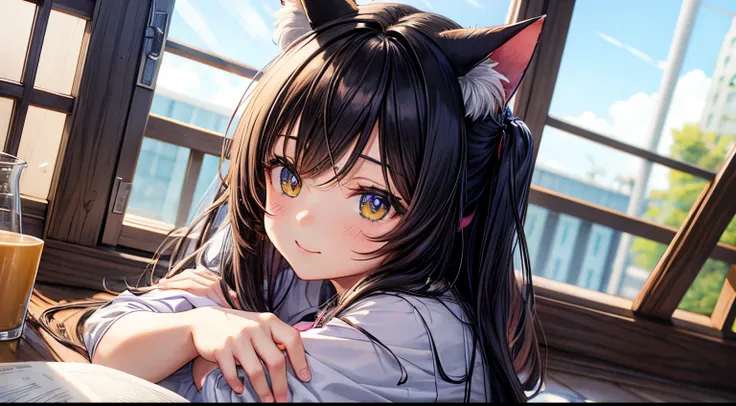 Cute anime cat girl