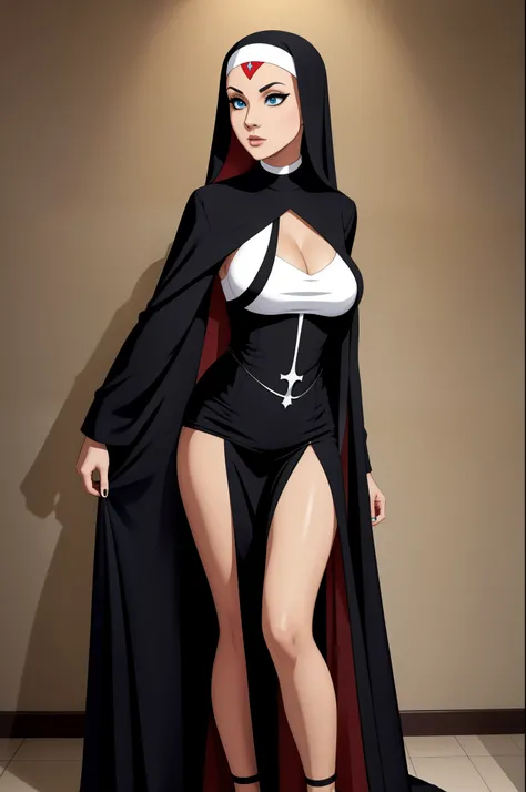 sexy evil nun, full body shot