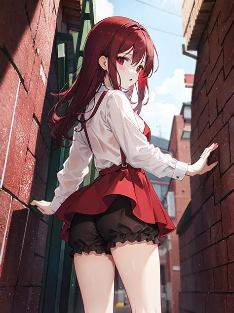 dark red bloomers