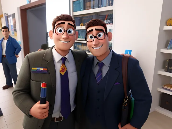 Homens no estilo Pixar, alta qualidade, melhor qualidade