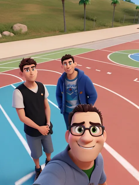 Homens no estilo Pixar, alta qualidade, melhor qualidade