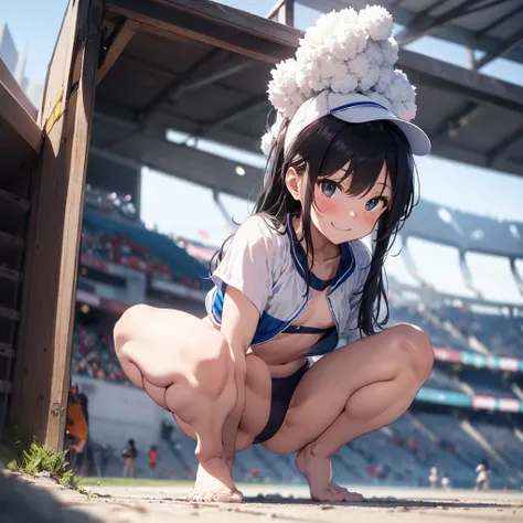 （cheerleaders:1.3）、(stadio:1.5)、(tiny chest:1.4)、Raw photography, top-quality, hight resolution, (​masterpiece), (Photorealsitic:1.4), Anime Cosplay, foco nítido, nffsw, 8K分辨率, intricate detailes, depth of fields, the Extremely Detailed CG Unity 8K Wallpap...