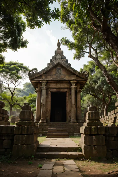 an ancient temple in the jungle