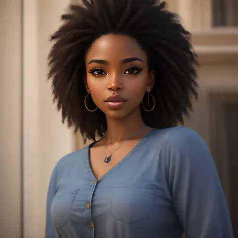 Realistic black woman