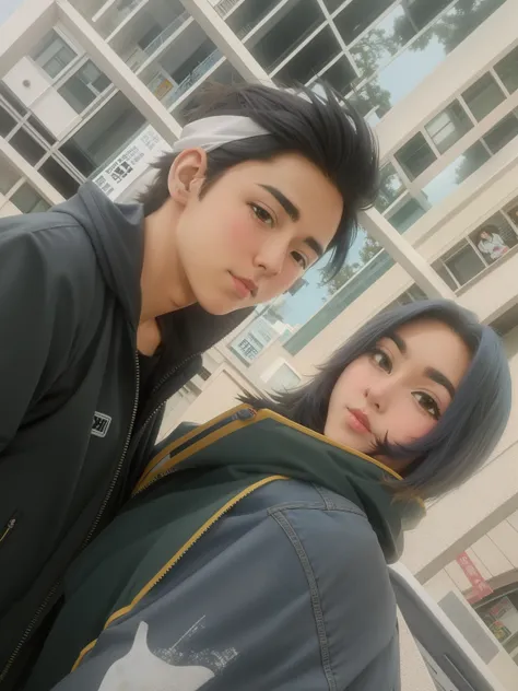 anime style, cartoon style, cute girl, cute boy, anime style mixed with fujifilm, hyper-realistc.