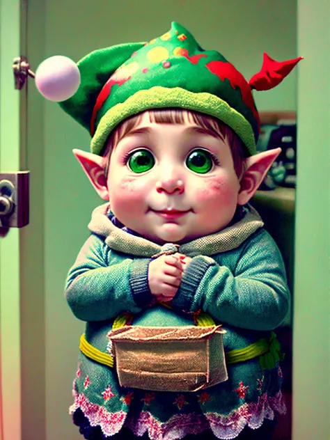 Cute pudgy elf prank