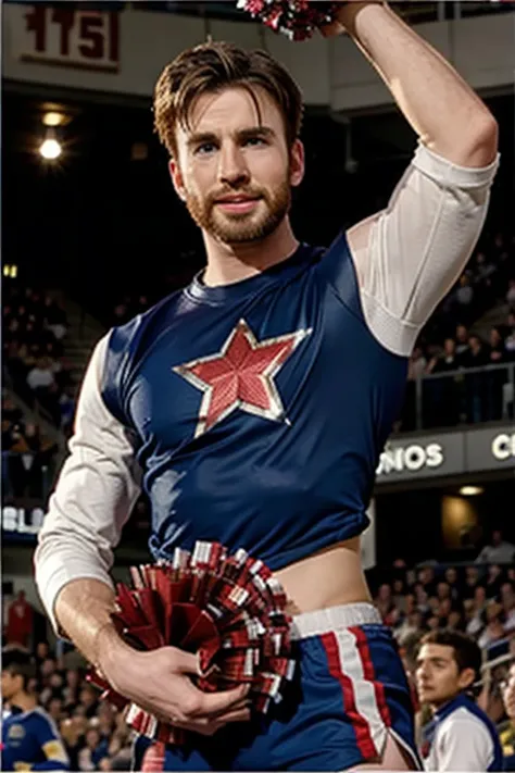 chris evans as a cheerleader