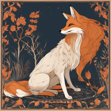 1girll,Solo,, offcial art, Unity 8k壁纸, ultra-detailliert, Beautiful and aesthetic, Beautiful, masutepiece, Best Quality,, Fox Witch, kitsune mask, Haori jacket, Foxfire spells, The fox is familiar, transformational,