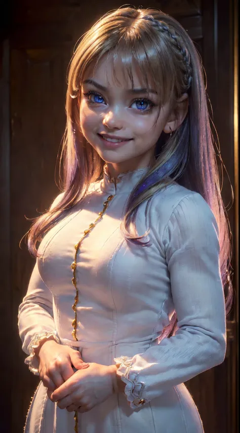 (((front view))), ((Masterpiece)), ((ultra high definition)), ((ultra high resolution)), ((full sharpness)), ((maximum quality)), ((Cinematic)), ((8k)), ((Chucky girl version)), ((alone)), ((full body)), ((ultra detailed face)), ((ultra detailed eyes)), ((...