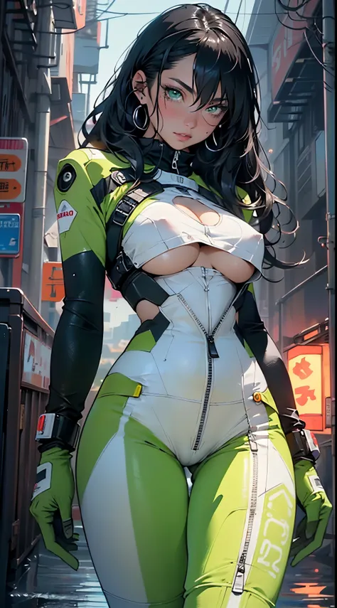 girl spacepunk,(((1girl))),((beautiful girl with spacesuit)),woman,1female,((milf,mom,mature,mature woman,45 years old female,adult)),

(large breasts:1.4),saggy breasts,(((dark hair:1.4,straight hair,long hair:1.4,white tuft:1.3,colored inner hair))),(((g...