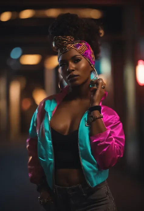 https://s.mj.run/s_RV85aYiU8 https://s.mj.run/pfoSgQXrkB4 dark skin woman, hip-hop revival, rap rebel, headphones,::4 (graffiti artist tagging a wall with her insignia in neon spray paint) rebellious, alluring, challenging, paint spray can, heaphones, gas ...