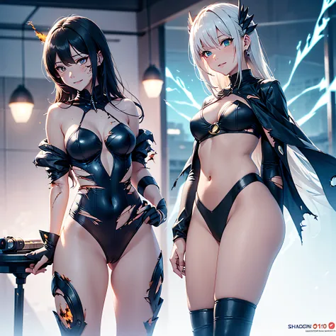 Nova armor UnrealEngine5 ultra Masterpiece Urban deep path equirectangular battle Cinematic Outfits wearing skimpy scandalous suit woman heroic expression sexy costume destroyed war nearly naked torn tatters with lots_of_holes and tears_in_it showing lots_...