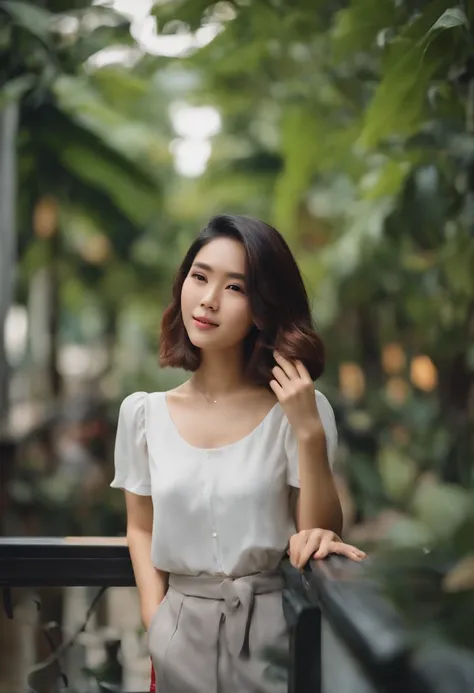 beautiful singaporean girl with shoulder-length hair instagram photos of varying poses and locations