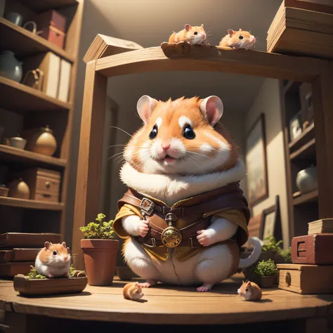 Hamster Adventurer, masterpiece, best quality, super detail