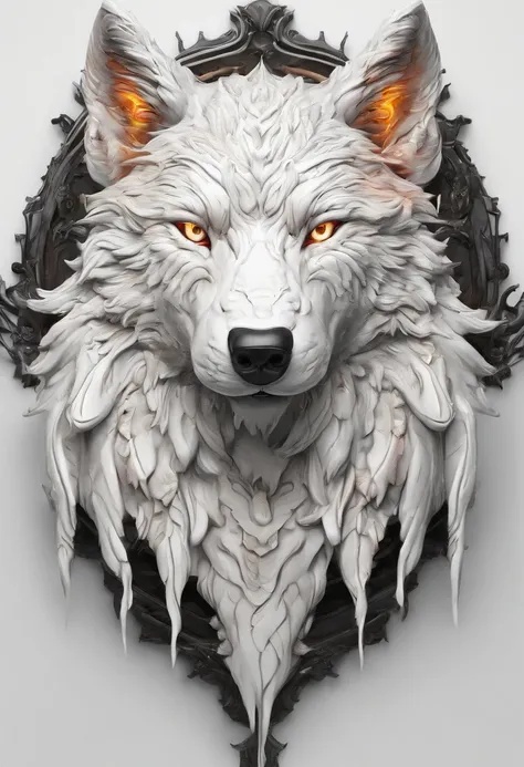 Splash art, a wolf head, ((white background)), piercing eyes, epic Instagram, artstation, splash style of colorful paint, contour, hyperdetailed intricately detailed , unreal engine, fantastical, intricate detail, splash screen, complementary colors, fanta...