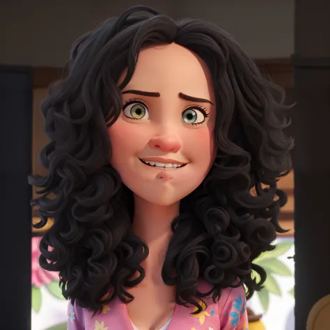 uma mulher estilo disney pixar, alta qualidade , melhor qualidade