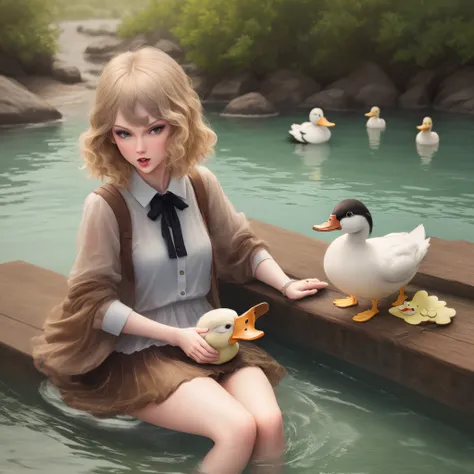 Taylor swift as a duck