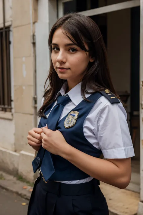 cute girl with local police uniform Argentina