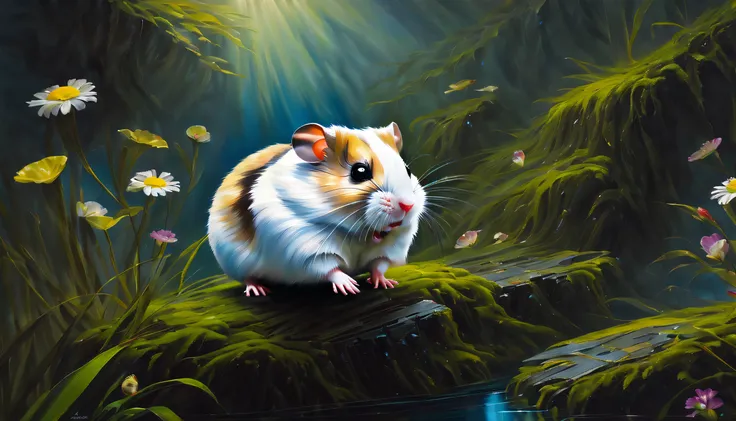 Experience the enchanting world of hamster adventures through finely crafted oil paintings, Each has its own style variations. Realism and a unique touch, Pictures bring stories to life, Immerse yourself in the complex and delicate adventures of a hamster,...