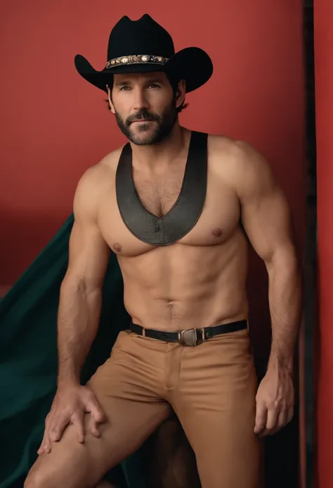 paul rudd, jockstrap, wearing a crop-top male nude with a cowboy hat, naked, full body, a crop top, HD 8k high quality, gay, cropped t-shirt