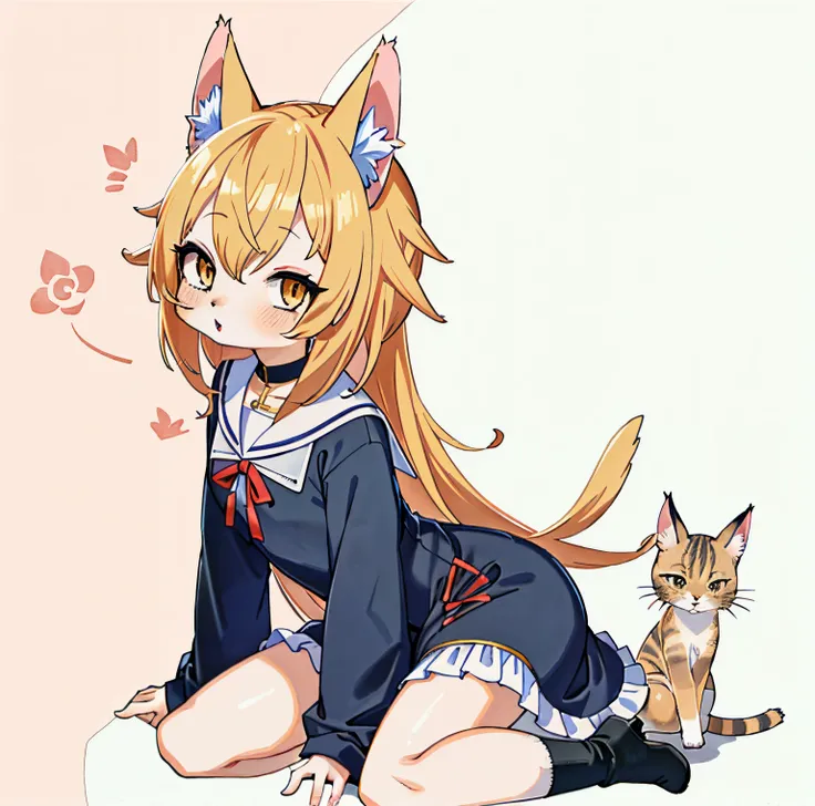 Chica anime con cabello azul y vestido negro con orejas de gato., Chica anime con orejas de gato, linda catgirl de anime, Anime Catgirl, Anime Moe Artstyle, Muy hermosa chica gato anime, Hermosa catgirl de anime, gato anime, (Chica anime), Estilo anime 4K,...