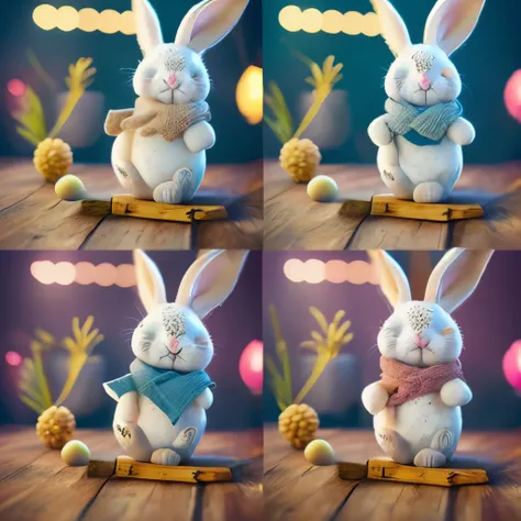 The cute rabbit is dancing all the time --auto --s2