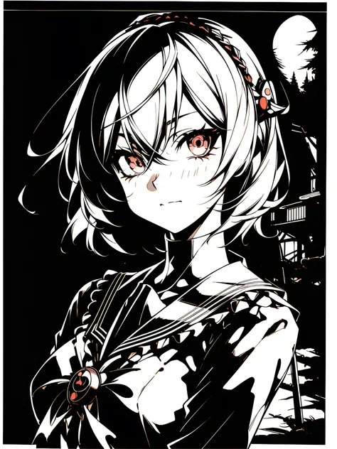 v5lcn style,(Best Quality,masutepiece:1.2),(Anime style,Comic Noir Style:1.1),1girl in,cute-style,Adorable,extremely detailed eye,extra detailed face,very detail hair,8K,resolution,High School Girl,Sailor Uniform