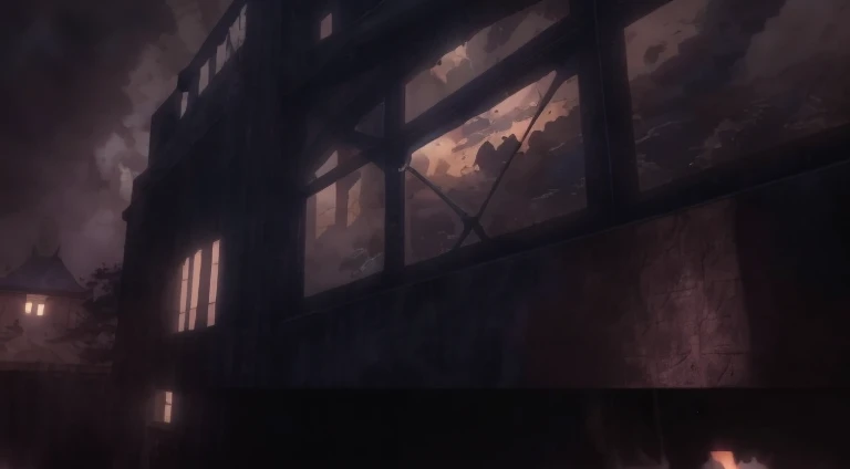 There is a photo of the building，There is a clock on it, Screenshot of the animated movie, Kuro anime screenshots, Anime keyframes, cutscene clips, Screenshots from the 2012 animation, anime movie screenshot, atmospheric anime, anime movie backgrounds, Mov...