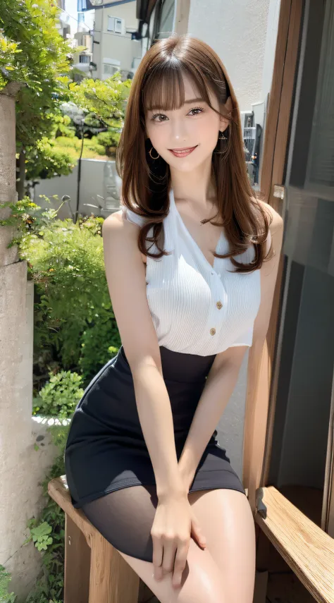 (Best Quality, masutepiece, Ultra HD: 1.3, High brightness, High color saturation), 1girl in, （middlebreasts）, light brown hair, Asymmetrical hair, straight haired, Long hair, （ slender body shape, Constricted waist）, （Ultra Fine Face）, Delicate lips, （bea...