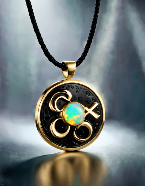 alberto seviso style, item design, brand design, logo design,
(sagittarius black and gold round abstract pendant), (engraved gol...