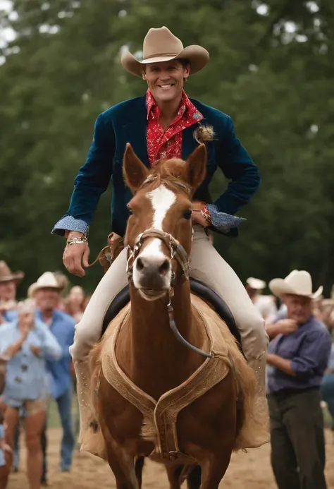 A photo of Lloyd dressed as a cowboy, riding a mechanical bull at a country fair.,Dumb and Dumber,In terms of appearance, Lloyd is noted for his bowl-cut hairstyle, a toothy grin with a prominent chipped front tooth, and a penchant for quirky, mismatched c...