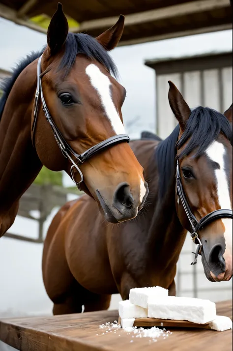 A horse sniffing cocaine