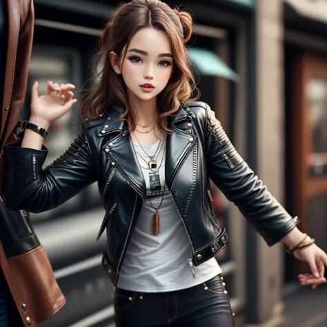 Leather jacket trendy