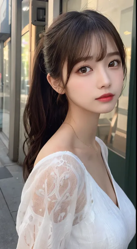 finely detail, hight resolution, hightquality、Perfect dynamic composition, Beautiful detailed eyes, Medium Hair, small tits、Natural Color Lip,Kamimei、Shibuya、20 years girl、1 persons、Transparent skin、Glowing hair、masutepiece, Best Quality, Illustration, Ult...