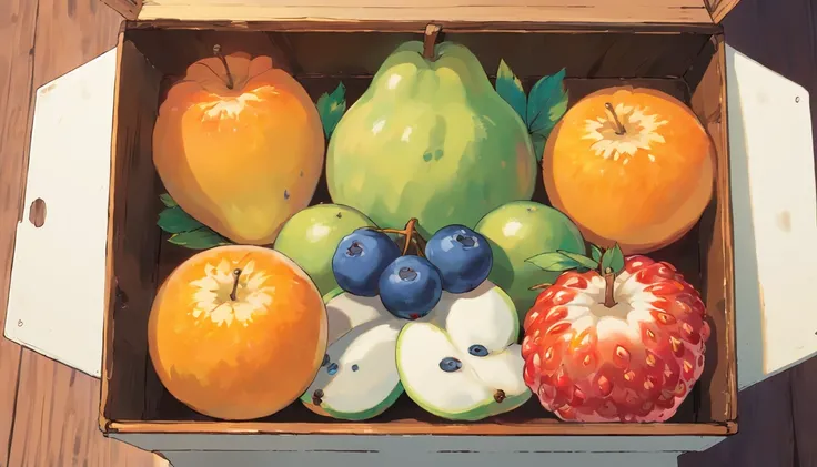 Blue and white porcelain fruit box