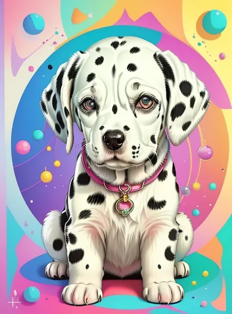 (cute dalmatian pupy), Munchkin ,Geometric multidimensional wall portrait, livro de arte, Tchibi,
Yang08k, Beautiful, Colouring,
Obras, of the highest quality, best quality, Arte Oficial, Beautiful and Aesthetic,