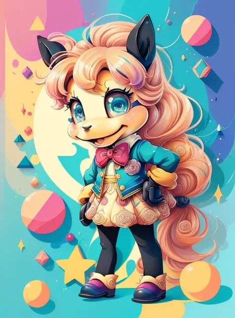 ) ((((cute pony) ((Mikey)) - Criador: Walt Disney2023) ), ,, ( Walt Disney acolchoamento ,multidimensional geometric wall PORTRAIT, arte, Chibi,
Yang08k, lindo, Colouring,Rose
Primary works, qualidade superior, melhor qualidade, Arte Oficial, Beautiful and...