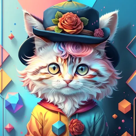 ) ((((cute kitten with hat) ((Mikey)) - Criador: Walt Disney2023) ), ,, ( Walt Disney acolchoamento ,multidimensional geometric wall PORTRAIT, arte, Chibi,
Yang08k, lindo, Colouring,Rose
Primary works, qualidade superior, melhor qualidade, Arte Oficial, Be...