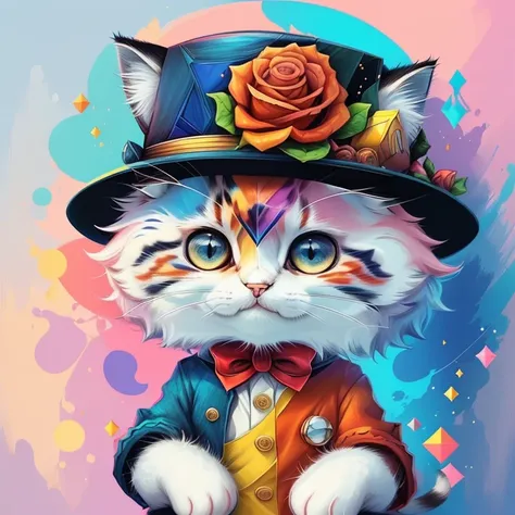 ) ((((cute kitten with hat) ((Mikey)) - Criador: Walt Disney2023) ), ,, ( Walt Disney acolchoamento ,multidimensional geometric wall PORTRAIT, arte, Chibi,
Yang08k, lindo, Colouring,Rose
Primary works, qualidade superior, melhor qualidade, Arte Oficial, Be...