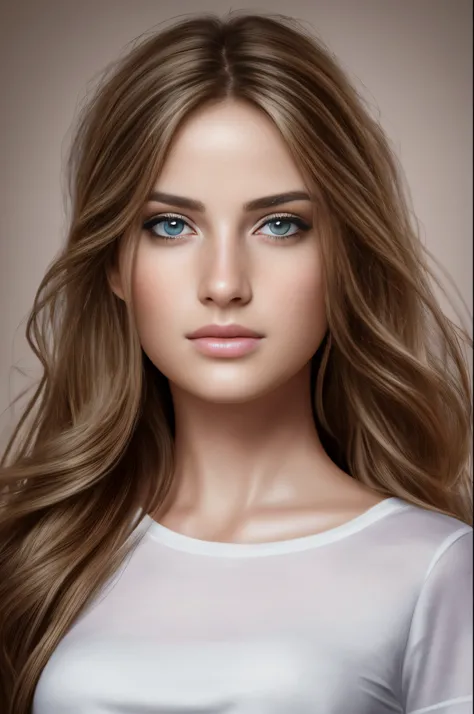 Best quality, masterpiece, ultra high res, (photorealistic:1.69), raw photo, 1girl, long hair, beautifull eyes,  beautifull face, detailed eyes and face, t-shirt, dynamic lighting, low key,